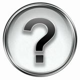 question symbol icon grey