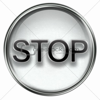 Stop icon grey