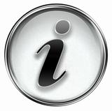 information icon grey, isolated on white background 