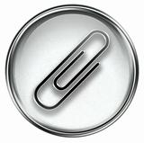 Paper clip icon grey