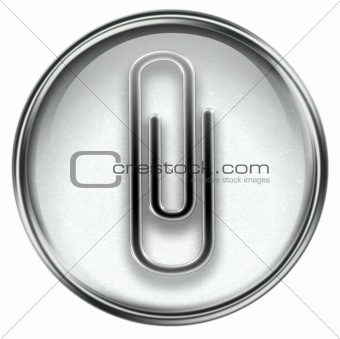 Paper clip icon grey