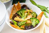tofu bean curd and vegetables