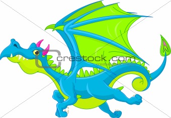 Cartoon flying dragon