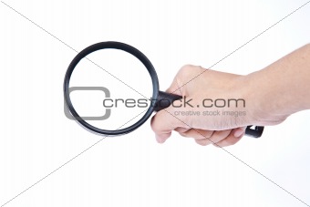 a magnifying glass hovering over as Inspection