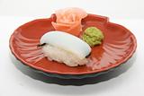 appetizing sushi isolated on the white background 