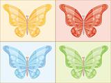 Multi-colored butterfly. Vector illustration