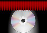 CD and Red Curtain