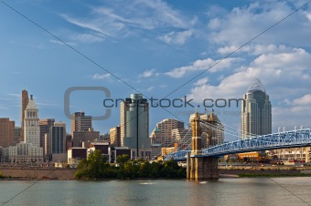 Cincinnati skyline.