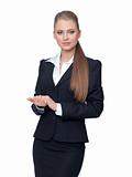 woman manager in a suit 