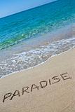 Paradise written on the sand