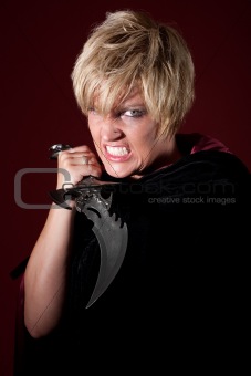 Vampire Woman with Athame