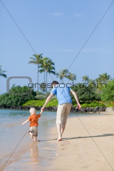 family on a beach