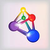 vector colorful molecular structure