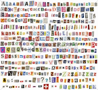 Newspaper alphabet