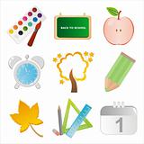 colorful school icons