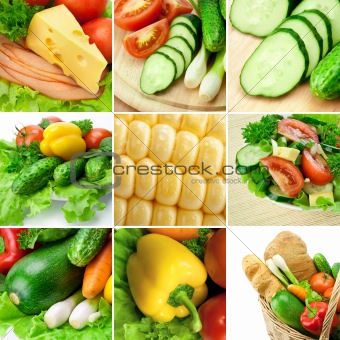 Vegetable collage