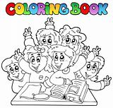 Coloring book school cartoons 3