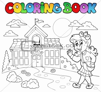 Coloring book school cartoons 8