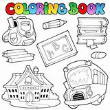 Coloring book school collection 1