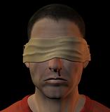tortured blindfolded man