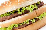 Tasty hamburger closeup
