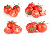 Fresh tomatoes set
