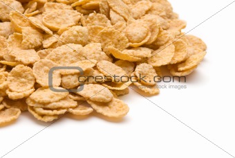 cornflakes background with copy space