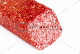 Close-up image of a salami 