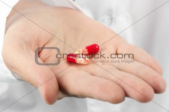 medical pills in hand