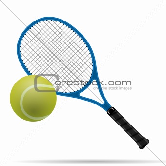 Racket and tennis ball