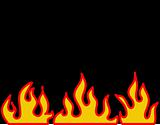 Red burning flame pattern. Vector.