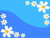 background with flowers in vector