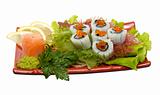 prepared and delicious sushi sashimi 
