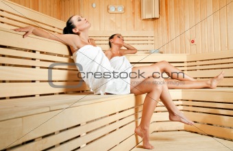 females in sauna