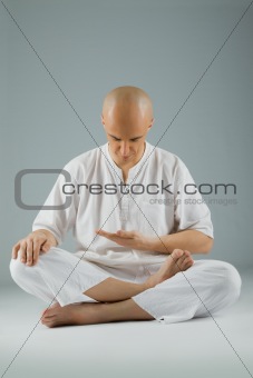Man meditating