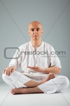 Man yoga meditation