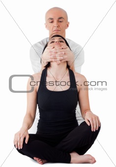 Woman neck thai massage