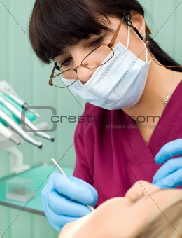 dentist working
