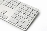 White computer keyboard close-up