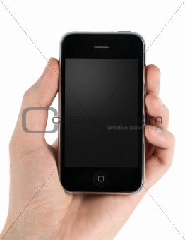 Mobile phone in man hand