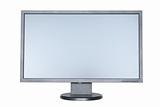 A computer flat wide screen isolated on white background