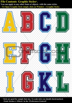 Set Tackle Twill Alphabet