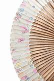Chinese fan on a white background