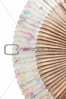 Chinese fan on a white background