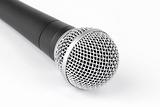 A prof black microphone on white background
