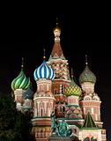 St. Basil's cathedral in Moscow at night 