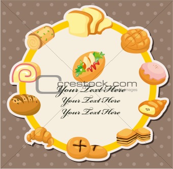 cartoon bread card
