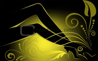 Female legs with yellow backlight
