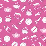Cosmetics and wellness seamless pattern or texture - 