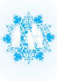 Penguins on the snowflake